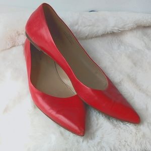 J.Crew Red Pointed Flats